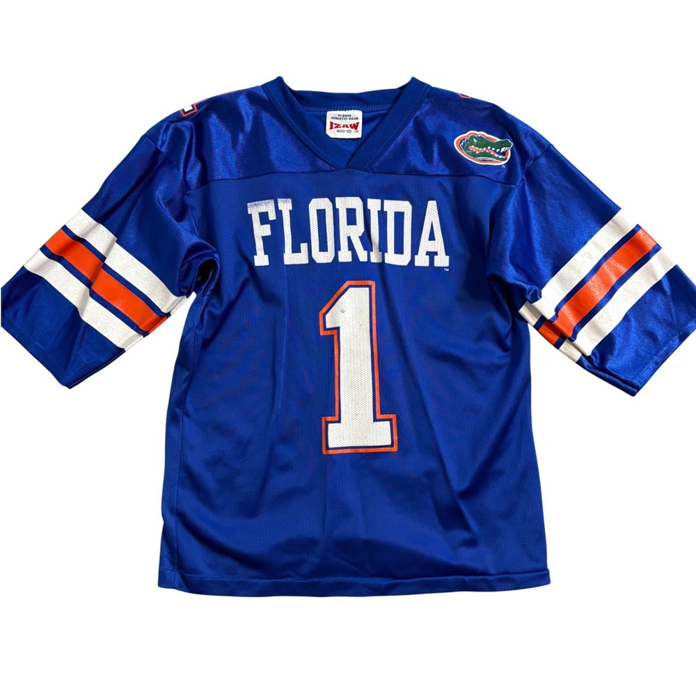 Vintage Florida Gators Jersey Blue IZAW Mesh Football Shirt Youth M 10-12 USA